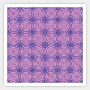 Blue and Pink Floral Pattern Magnet